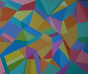 geometrijska kompozicija no 27., 2017., ulje na platnu, 100x120 cm